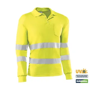 Polo - HV720ML S Wales - Colore: Giallo - Strisce con motivo "Eye Bird" con tre motivi sul petto. Questo - Product Image 1