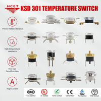 HCET KSD301 250V 10A 16A Disjoncteur thermique à disque bimétallique, thermostat de contrôle de température normalement fermé