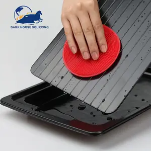 Creative Kitchen Supply Aluminum Quick Thawing Plate Thaw Defrosting Tray With Water Tank For Fast Defrost Chicken Fish