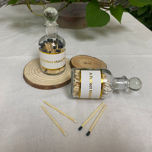 カスタムゴールド箔入りガラスマッチボトル、結婚式、婚約、自宅用、パーソナライズされたゲストギフト、装飾ギフトマッチに最適です。 - Product Image 5