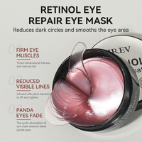 Patchs pour les yeux anti-âge au rétinol et au bio-collagène, marque privée, réduisent les rides et les poches, éliminent les cernes, pour les yeux gonflés, 84g/60pcs