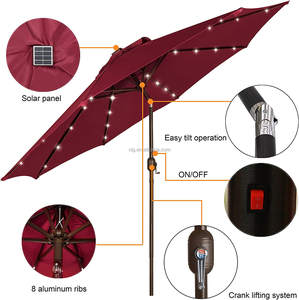 <span class=keywords><strong>Parasol</strong></span> <span class=keywords><strong>LED</strong></span> blanc chaud, lampes avec télécommande et minuterie, parapluie <span class=keywords><strong>pour</strong></span> usage extérieur et le jardin - Product Image 6