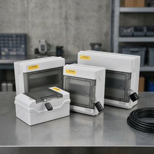 Panneau de distribution électrique AC/DC 12 voies en matériau PC ignifuge de haute qualité avec <span class=keywords><strong>disjoncteur</strong></span> et fusible, indice de protection IP66 - Product Image 1