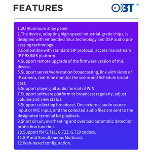 OBT-NP6550 Sistema PA di Rete IP, Migliori Amplificatori di Potenza, Suono Hi-Fi con Bassi Profondi, Amplificatore SIP da 550 Watt - Product Image 3