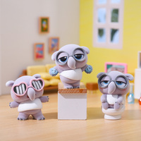 YD TOYS Nouveauté Tendance Décoration de bureau Figurine de travailleur en peluche PP super douce, Boîte mystère, Tapir malais, Éléphant, Cadeau