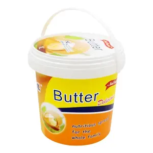 Wholesale Durable Custom Logo Printed Round 1L Disposable IML Round Pp Plastic Cheese Tub Margarine Packaging Butter Container