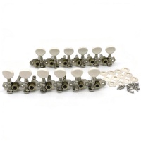 6-Set, 12-String ABS Small-Head Tuning Pegs for Classical Guitar Musical Instrument Accessories