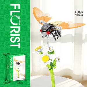 Ensembles de blocs de construction floraux Papillon Abeille Plante en pot Cadeau Ensembles de briques MOC Ensembles DIY pour l'éducation des enfants Jouets 9127 - Product Image 6