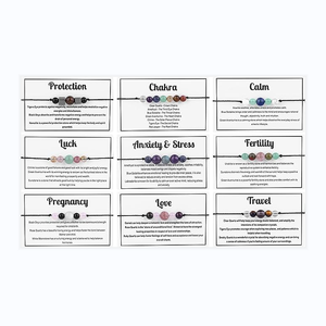 Pulsera <span class=keywords><strong>de</strong></span> cuentas <span class=keywords><strong>de</strong></span> piedras preciosas a granel al por mayor para calmar la tarjeta <span class=keywords><strong>de</strong></span> la suerte Sunstone Howlite Sodalite Energy Healing Chakra Cord Bangle - Product Image 1
