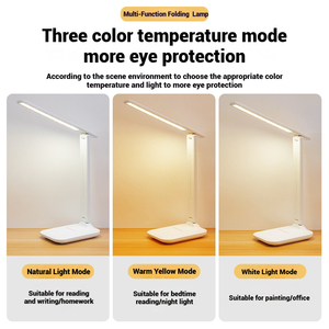 LED gấp bảo vệ mắt ánh sáng ban đêm ba-màu nhiệt độ cảm ứng control1200ma USB Sạc Đọc nghiên cứu đèn - Product Image 3