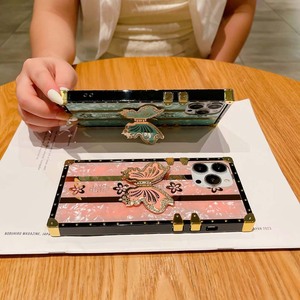 Luxe Diamant Papillon Stand Titulaire Shell Motif Carré Type TPU Housse de Téléphone Portable Pour <span class=keywords><strong>Samsung</strong></span> <span class=keywords><strong>Galaxy</strong></span> S21 S22 S23 S24 - Product Image 3