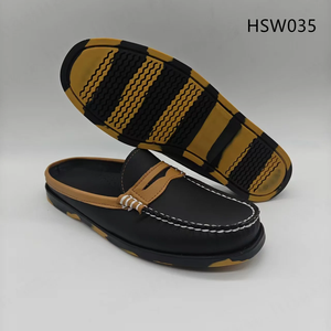 HY, Ciabatte Comode da Passeggio a Lunga Durata, Antistress, Cucite a Mano, Vestibilità Ampia, Stile Nero e Giallo, Scarpe Pigre HSW035 - Product Image 4
