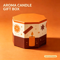 Boîte cadeau pour bougie parfumée, boîte en papier rigide octogonale personnalisée pour bougie parfumée