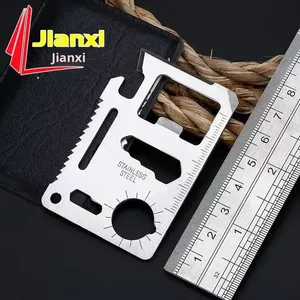 Coltello da Sopravvivenza Multifunzione in Acciaio Inox, Dimensioni Carta di Credito, Attrezzatura Portatile per Campeggio e Viaggi - Product Image 3