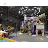 Centre de jeux intérieur pour enfants sur le thème de l'espace, de qualité supérieure, avec équipements d'aventure multi-niveaux