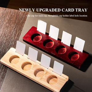 Beer Flight Boards With <strong>Brandy</strong> Glasses Custom Logo Wine Glass Craft Tasting Flight Paddle Wooden Tray With Paper Labels for Bar - Product Image 3