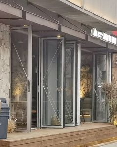 Porta Bifold in Vetro 73-65 Completamente Sigillata con Cerniera Anti-schiacciamento e Protezione dagli Uragani <span class=keywords><strong>per</strong></span> Uso Esterno nei Centri Commerciali - Product Image 3