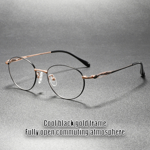 <span class=keywords><strong>Lunettes</strong></span> de vue roses tendance 2026 pour femmes, monture ovale petite en métal, confortables et ultra-légères, style rétro de luxe - Product Image 4