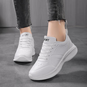 C07 Của Phụ Nữ Tất Cả Các Màu Đen Da Sneakers Không Thấm Nước Mềm Duy Nhất Trọng Lượng Nhẹ Làm Việc Giày Cộng Với Kích Thước Thoải Mái Cho Mùa Thu Đi Bộ Phong Cách - Product Image 5