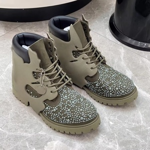 Luxury Designer Famous Brand Shoes Men Boots Fashion Design Walking Ankle Leather Boots Men Nubuck Leather Leather Boots for Men - Product Image 4