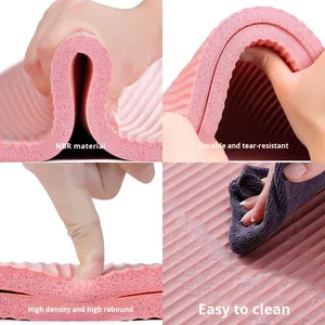 Liquidación: Colchoneta <span class=keywords><strong>de</strong></span> Yoga NBR Extra Gruesa Ecológica Antideslizante con Aislamiento Acústico, Colchoneta <span class=keywords><strong>de</strong></span> Ejercicio con Microimperfecciones, Segunda Categoría <span class=keywords><strong>de</strong></span> Fábrica, Para el Hogar - Product Image 3
