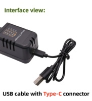 Chargeur de batterie Li-ion rechargeable avec indicateur LED, port de charge USB, adaptateur universel 4,2 V 600 mA pour cellules cylindriques 21700, appareil photo