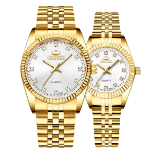 Offre Spéciale Couple japon amant montres hommes Quartz classique montre étanche or unisexe bracelet en acier inoxydable montres décontractées - Product Image 1
