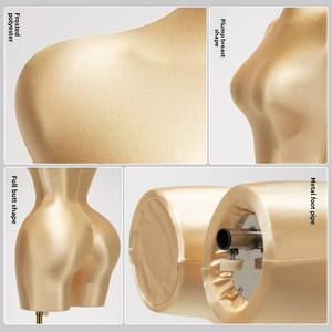 패브릭 BBL 여성 곡선 PU 가슴 마네킹 드레스폼 의류폼 라지 사이즈 힙 가슴 바디 골드 마네킹 여성 토르소 - Product Image 4