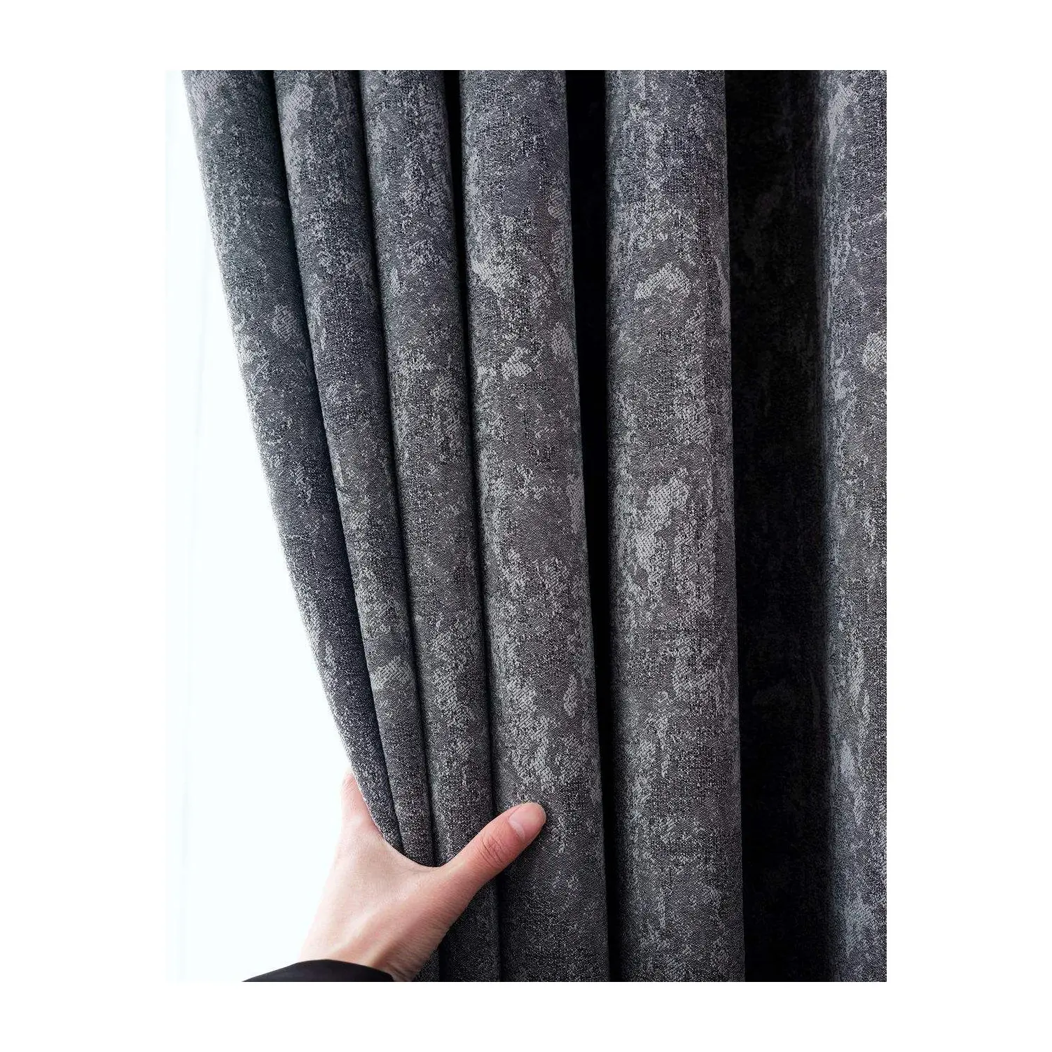 Ready goods all our website Moq 1 Roll Jacquard wave design curtain material fabric For Luxury living Room