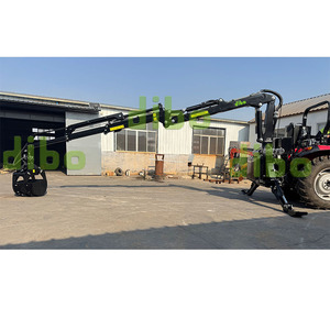 Grue forestière hydraulique DIBO CE pour tracteur, <span class=keywords><strong>attelage</strong></span> 3 points, levage 7m, avec benne à bois - Product Image 3