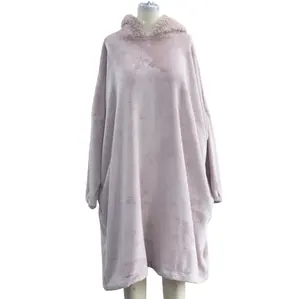 New Products Various Color Blanket Oodie Designer Robes Lingerie Sets Women Nightgown Night Dressing Gown Fluffy