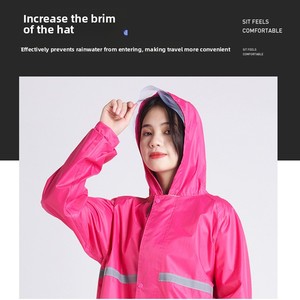 Conjunto de <span class=keywords><strong>Impermeable</strong></span> de Dos Piezas para Adultos, de Tela Oxford, para Uso en Vehículos Eléctricos, Estilo Grueso, con Franjas Reflectantes y <span class=keywords><strong>Capa</strong></span> <span class=keywords><strong>Impermeable</strong></span> de PVC - Product Image 3
