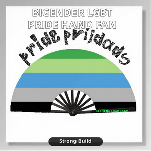 Abanico Plegable de Alta Calidad y Gran Sonido, Diseño Personalizado LGBT Arcoíris Orgullo, de Plástico de Alta Visibilidad - Product Image 2