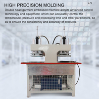 Machine de gaufrage à Double tête pour vêtements, nouveau vêtement, Textile de gaufrage 3D, pour Jeans, t-shirts et chapeaux, avec Logo pour vêtements