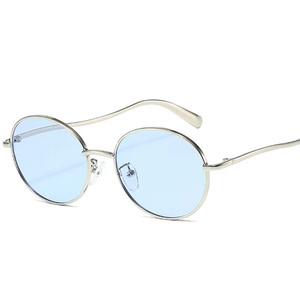 Lunettes de soleil rondes en métal rétro 2025 avec logo personnalisé, monture petite, style punk, protection UV400 pour hommes et femmes - Product Image 1