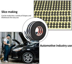 Proveedor personalizado 12mm negro blanco colorido coche agarre goma Eva Pe acrílico doble cara cinta <span class=keywords><strong>de</strong></span> espuma - Product Image 6