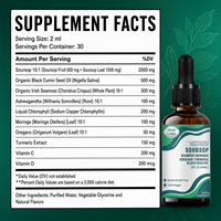 Liferio Gouttes liquides personnalisées de corossol (Graviola), extrait de corossol multivitaminé, liquide de corossol pour la peau, les cellules et le système immunitaire