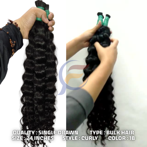 Vente bouclée en vrac Cheveux vierges bruts à cuticule alignée Vente en gros de produits Acheter en vrac Extensions de cheveux 100 cheveux humains - Product Image 3