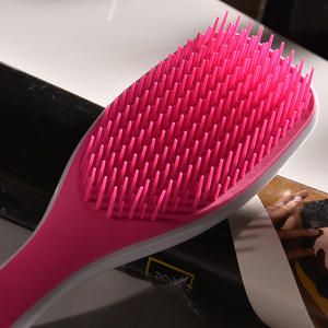 Vendita calda popolare Logo personalizzato in plastica con manico in ABS spazzola per capelli di alta qualità Anti-statica groviglio spazzola per capelli da massaggio - Product Image 5