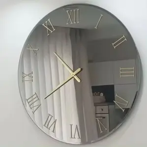 80*80cm Light Luxury Living Room Wall Hanging Clock Roman Number Round Clock For Home Decor Large Wall Clock