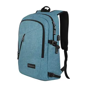 Trendy Multiple Color Boys Girls Slim School Bag Backpack with USB Anti Theft Pocket 15.6 inch Laptop Backpack