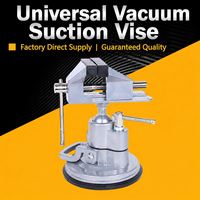 Étau de table universel à mâchoires plates en alliage d'aluminium avec ventouse, pour machine-outil