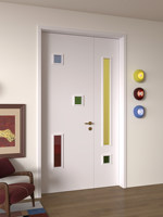 Porte en bois insonorisée, structure stable, pour bureau, école, commerce, intérieur, porte solide