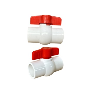 수출 아프리카 공장 저렴한 가격 화이트 그레이 블루 바디 컬러 일반 슬립 나사 <span class=keywords><strong>PVC</strong></span> 컴팩트 팔각형 볼 밸브 1/2 "~ 4" - Product Image 1