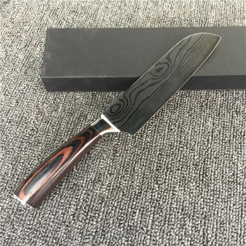 OEM 일본 faca cuchillo damast 독일 강철 7 중국 440c 10cr15mov santokumesser 손은 부엌 칼 santoku 칼을 위조했다