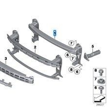 51112757337 adatto per <span class=keywords><strong>BMW</strong></span> MINI <span class=keywords><strong>Cabrio</strong></span> R57 staffa paraurti anteriore - Product Image 4