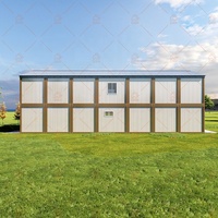 Maison conteneur en acier à panneaux sandwich, préfabriquée, isolée, moderne, modulable, à deux étages, 14,1 m², en kit, personnalisable, pour vente en gros