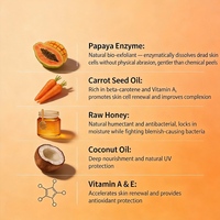 Savon Exfoliant à l'Enzyme de Papaye Éclaircissant et Unifiant le Teint, Savon de Bain Bio pour les Taches Brunes, OEM