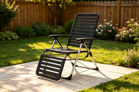 Fauteuil inclinable pliant en plastique imperméable, résistant à la rouille, confortable, pour extérieur, zéro gravité, idéal pour villa - Vente en gros usine