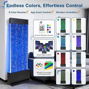 Custom Made Modern Printed Durable Multifunctional SPA Indoor Waterfall LED Wall Decorative Plastic Water Bubble Bar <b>Screen</b> - Product Image 6